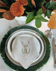 Laurel Wreath Stag Large Napkin