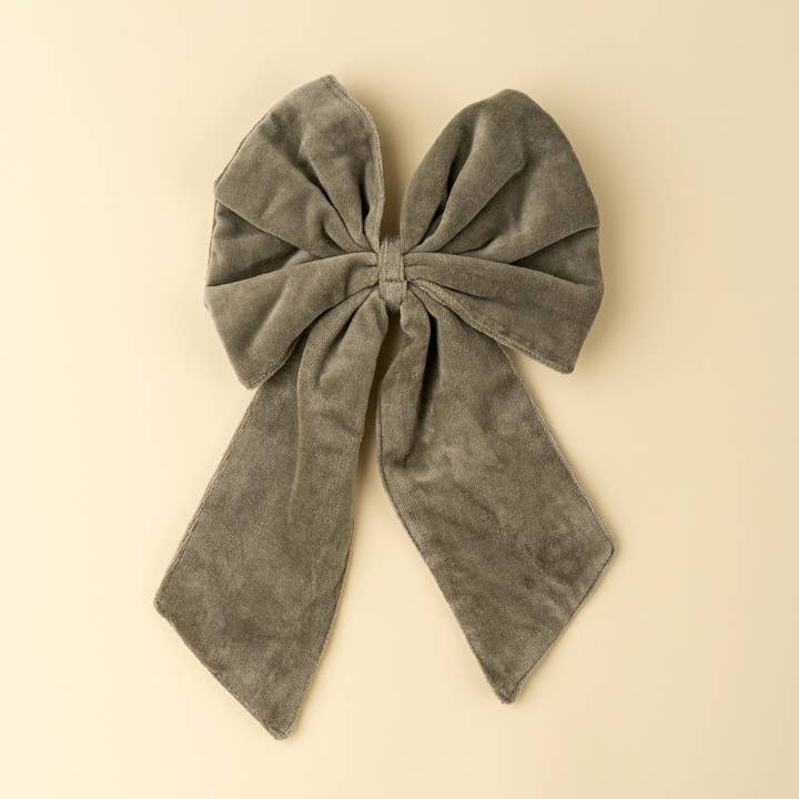 Velvet Bow Clip, Cypress