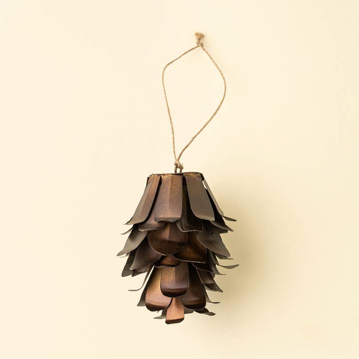 Bronze Pinecone Holiday Ornament M