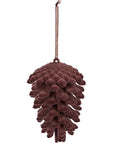 Medium Pinecone Christmas Ornament Set