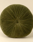 Velvet Tuft Round Cushion, Moss