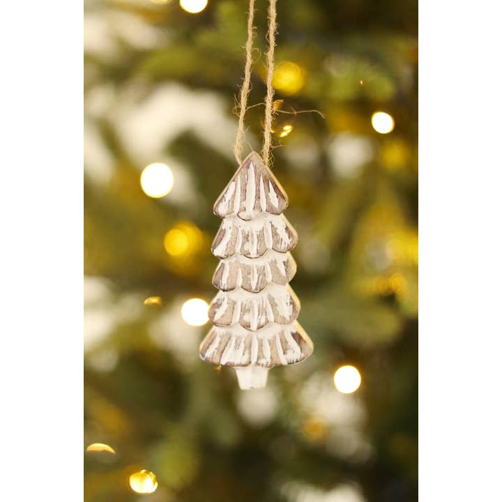 Rustic Pine Holiday Ornaments S/2