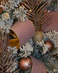 4" Chestnut Velvet Reversible Gold Wired Ribbon