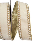 Pearl Plush Velvet Deluxe, Cream, 2-1/2 in, 5 Yards