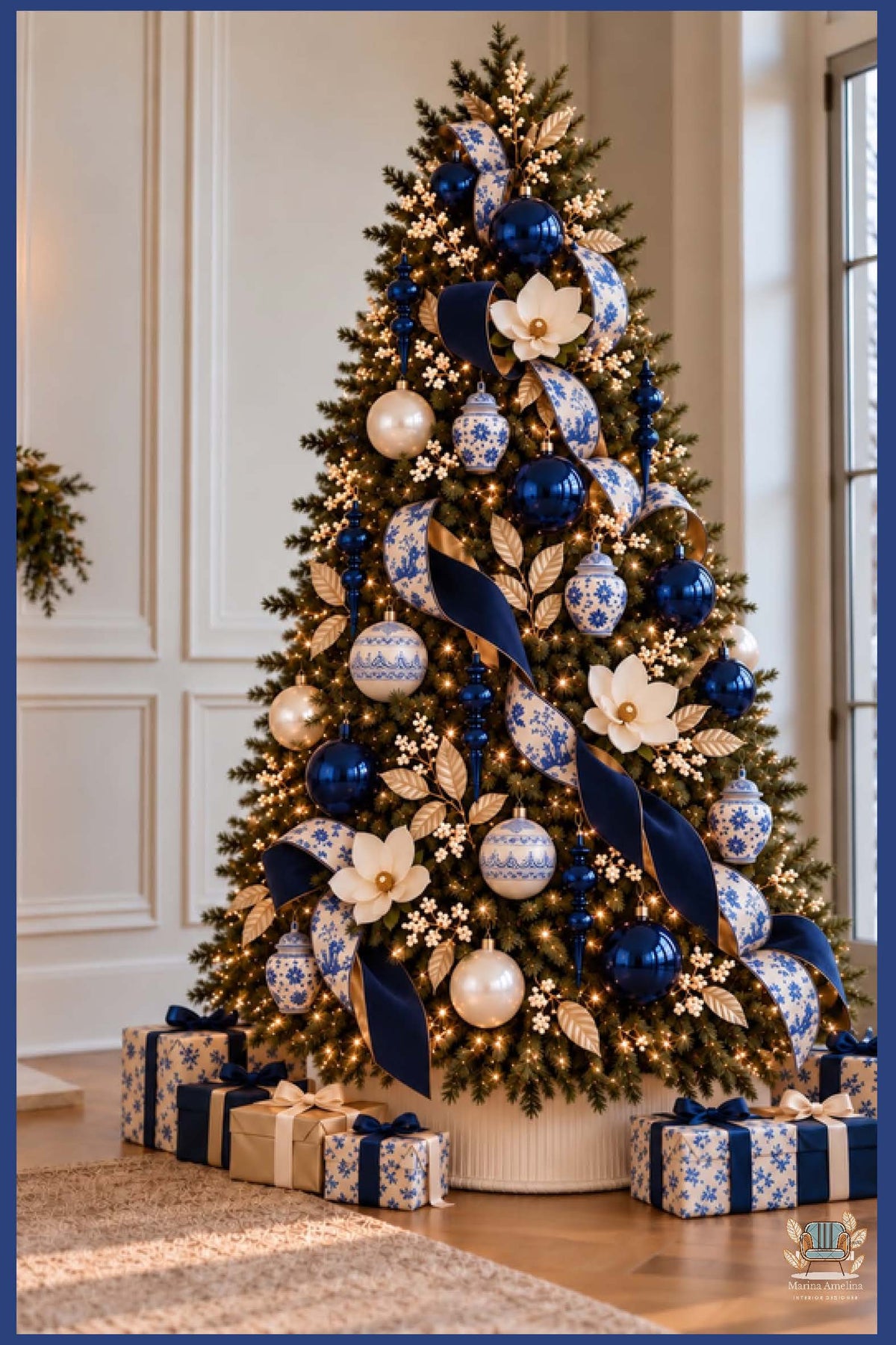 Blue and White Chinoiserie Tree Bundle 