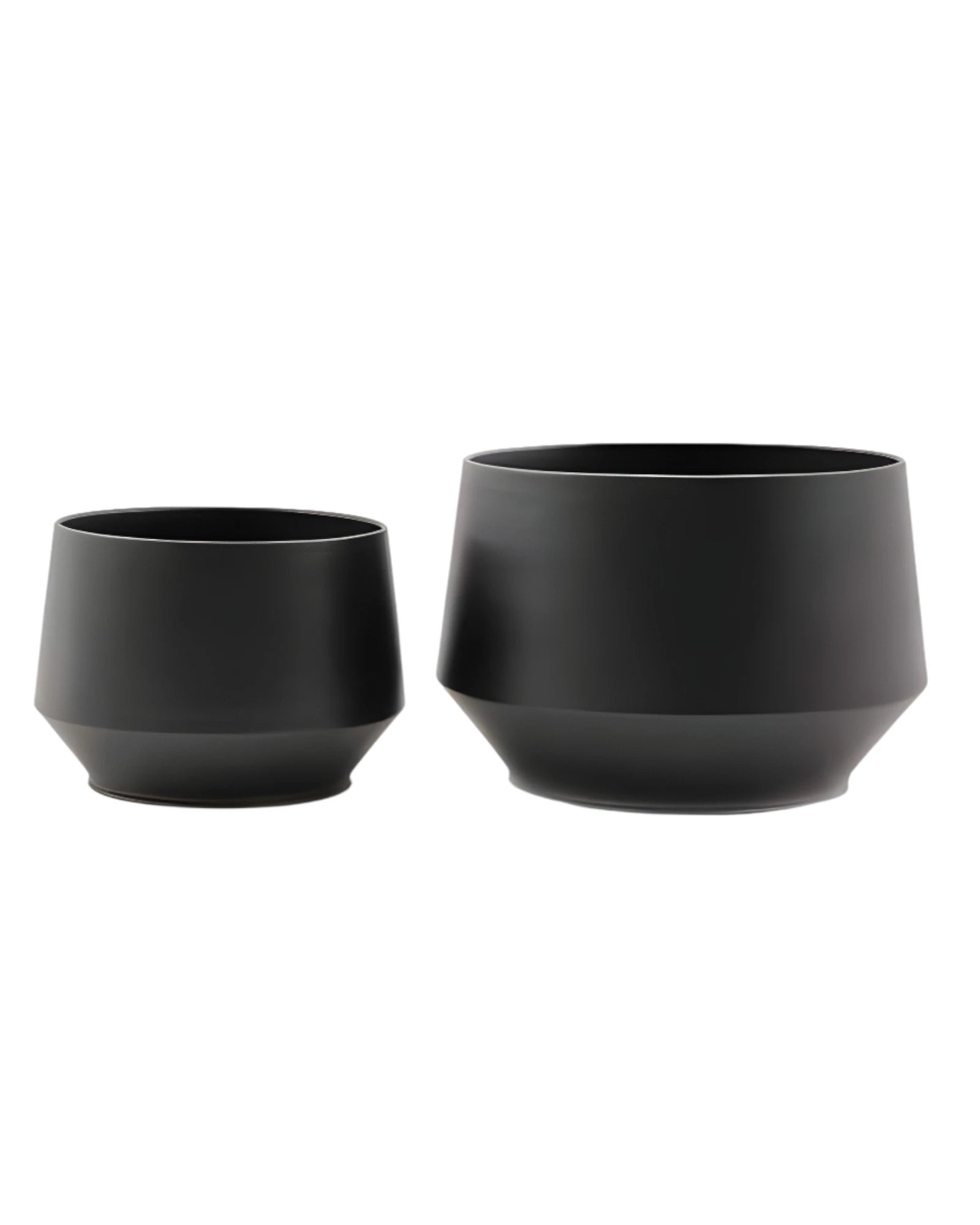 Brookshire Metal Planter- Black Set of 2