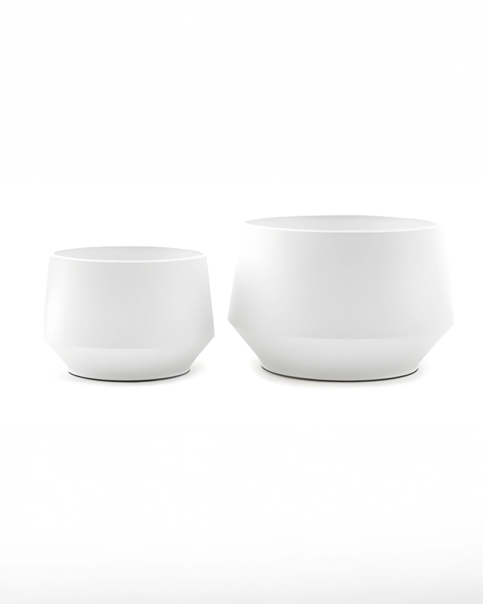 Brookshire Metal Planters -White Set of 2