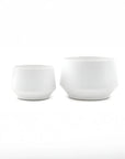 Brookshire Metal Planters -White Set of 2