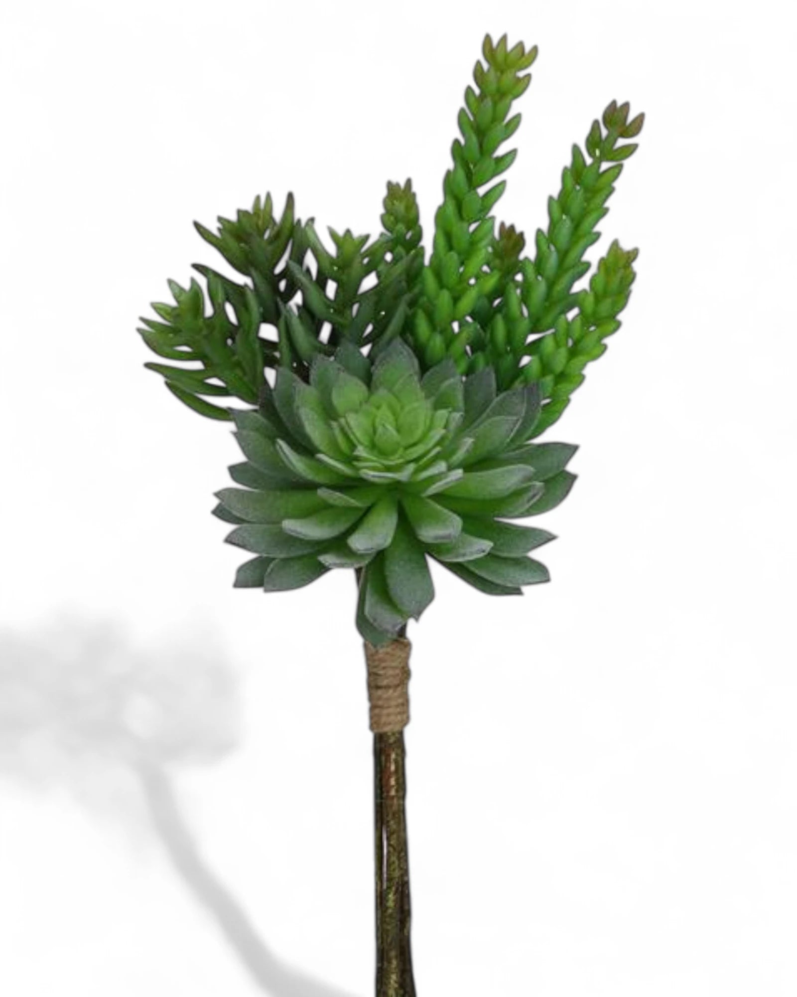 14"H MIXED SUCCULENT BUSH GREEN