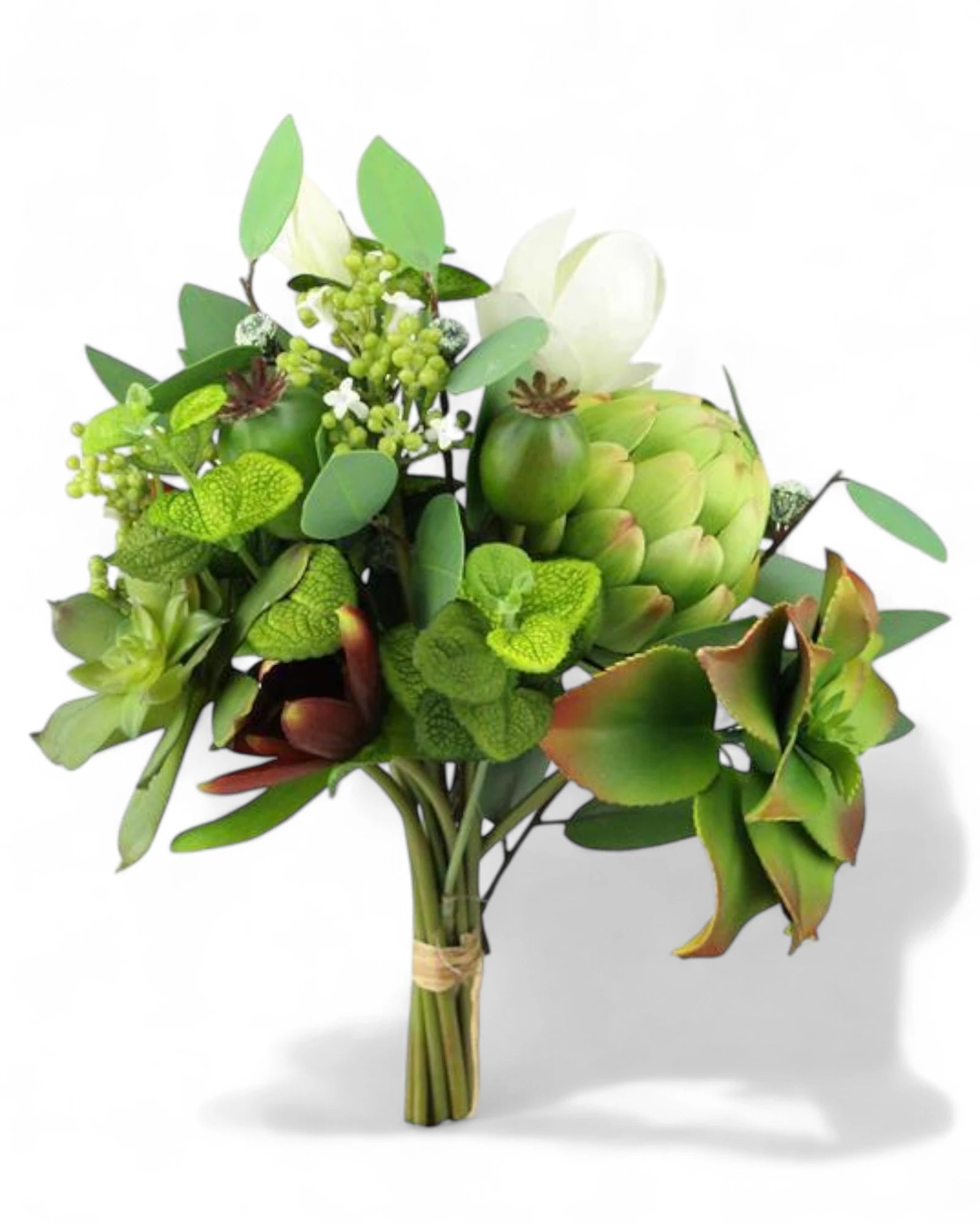 14"L SUCCULENT POPPY POD BOUQUET
