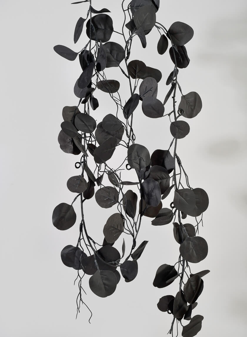6 ft Black Eucalyptus Garland