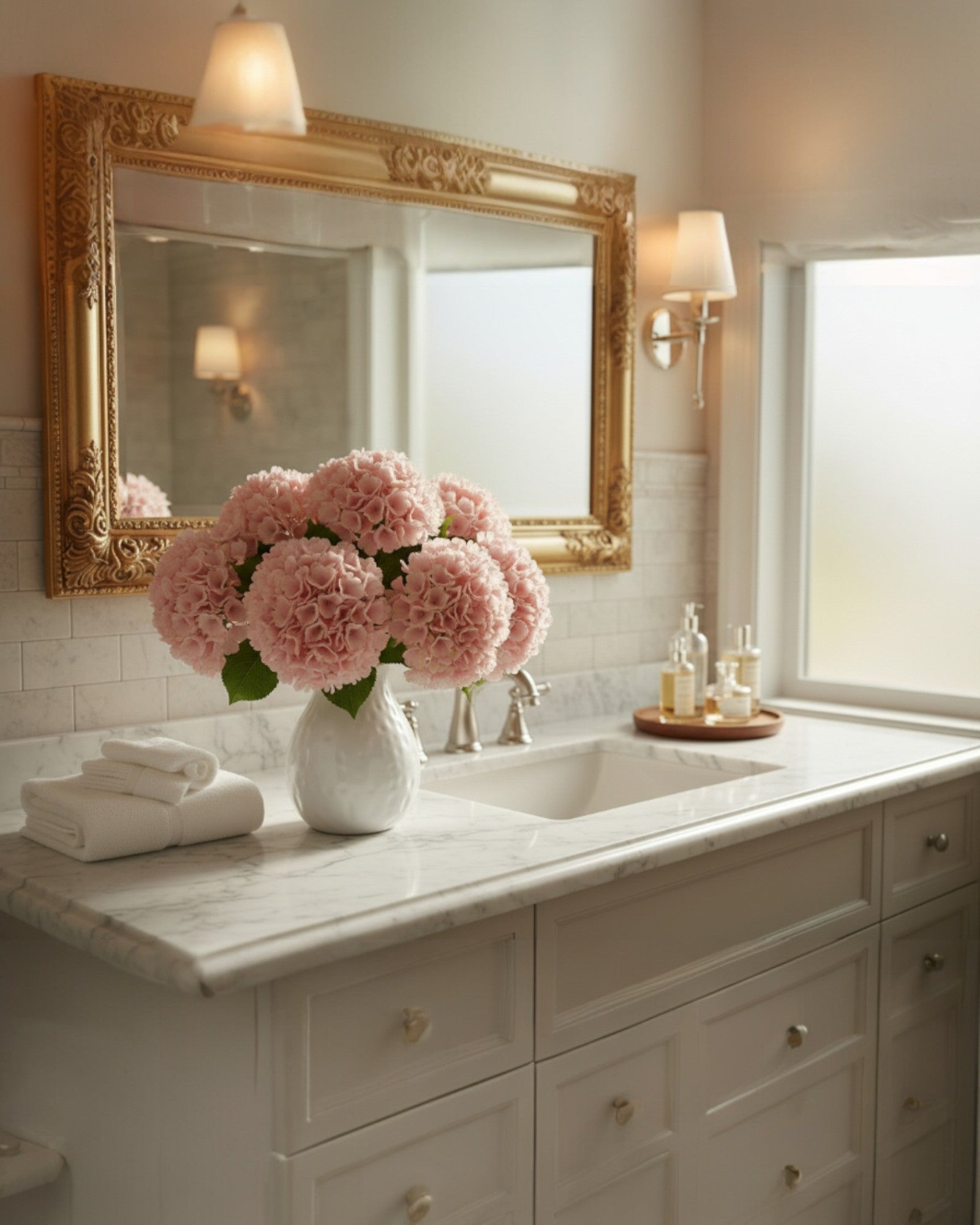 27 Inch Hydrangea Stem - Pink