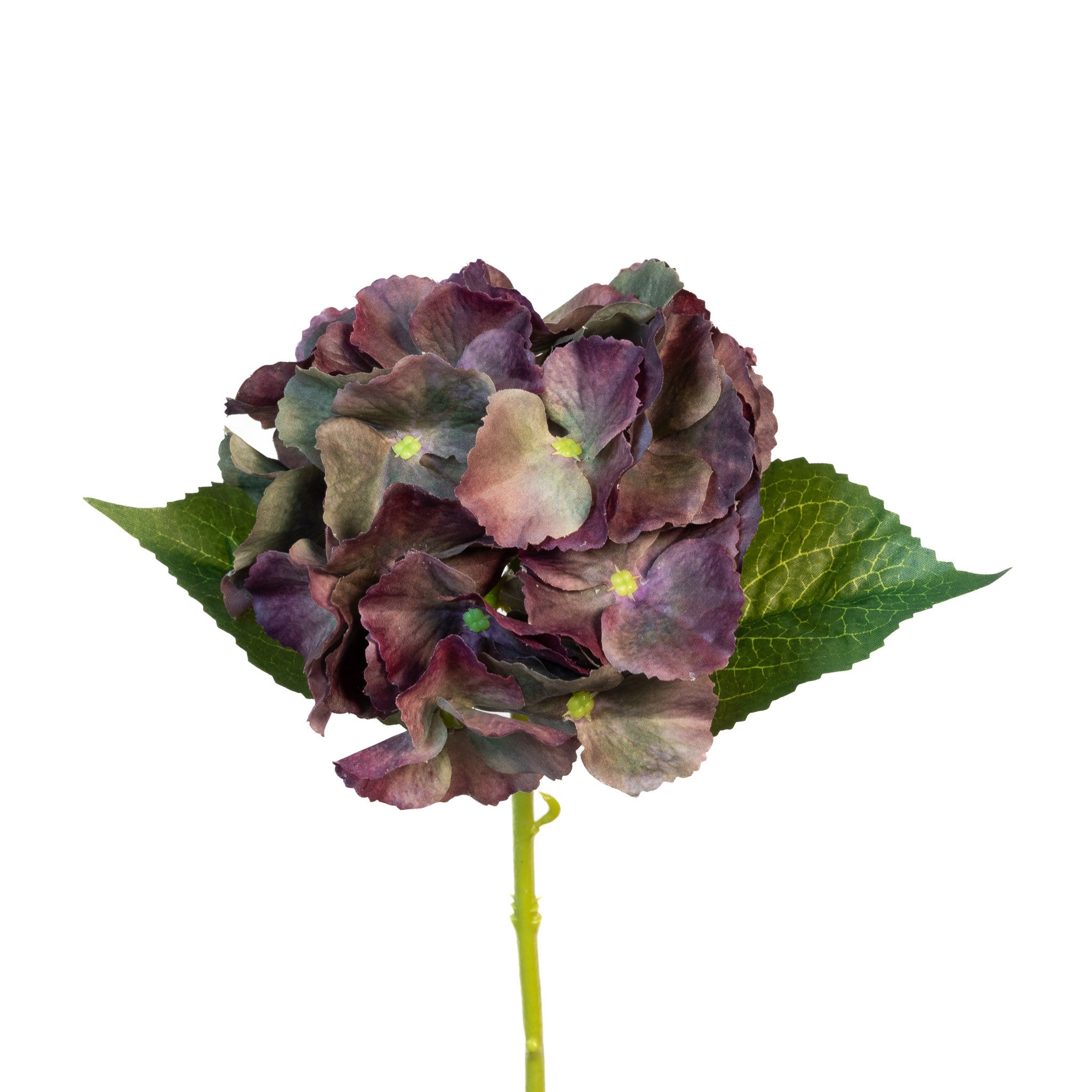 Real Touch Hydrangea - Antique Burgundy - 14 Inch
