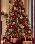 Royal Burgundy Christmas Tree Decor Kit