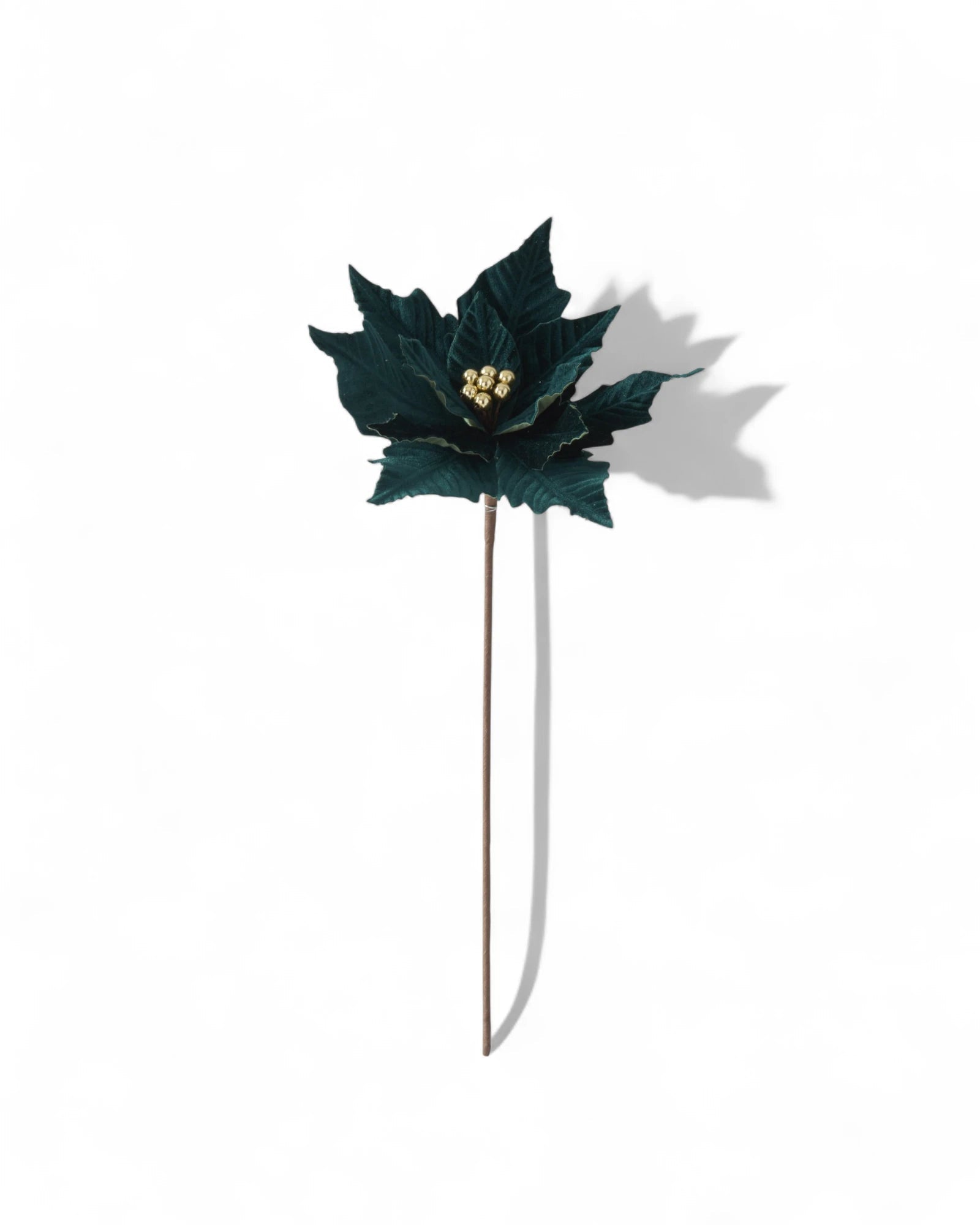 20 Inch Dark Green Poinsettia Stem