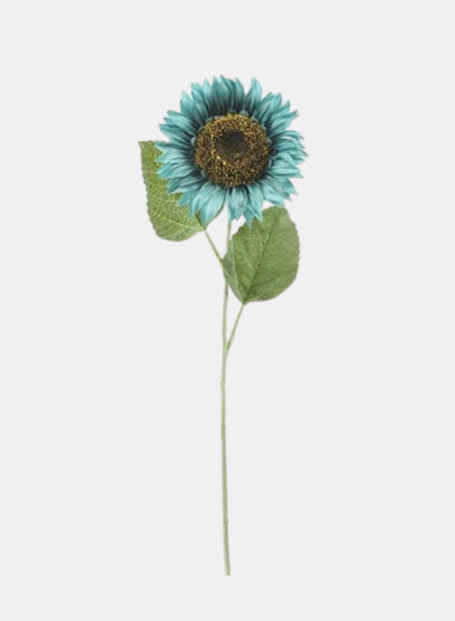 25"L X 4.25"DIA SUNFLOWER STEM LIGHT TEAL/DARK TEAL
