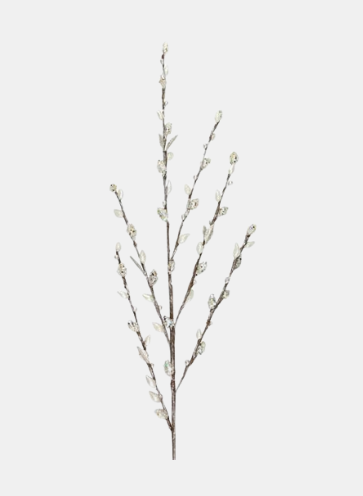 42"L PUSSY WILLOW SPRAY WHITE/PLATINUM