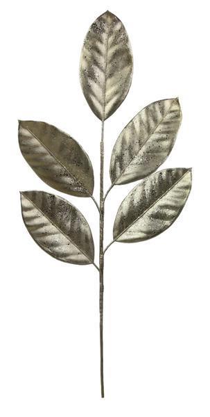 24" METALLIC MAGNOLIA LEAF SPRAY CHAMPAGNE