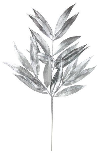 23"L WHITE WILLOW LEAF SPRAY SILVER