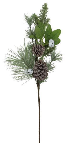 23.75"DUSTY PINE/CONE/BELL SPRAY DUSTY MULTI GREEN/NATURAL