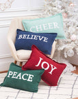 Christmas Peace Green Throw Pillow
