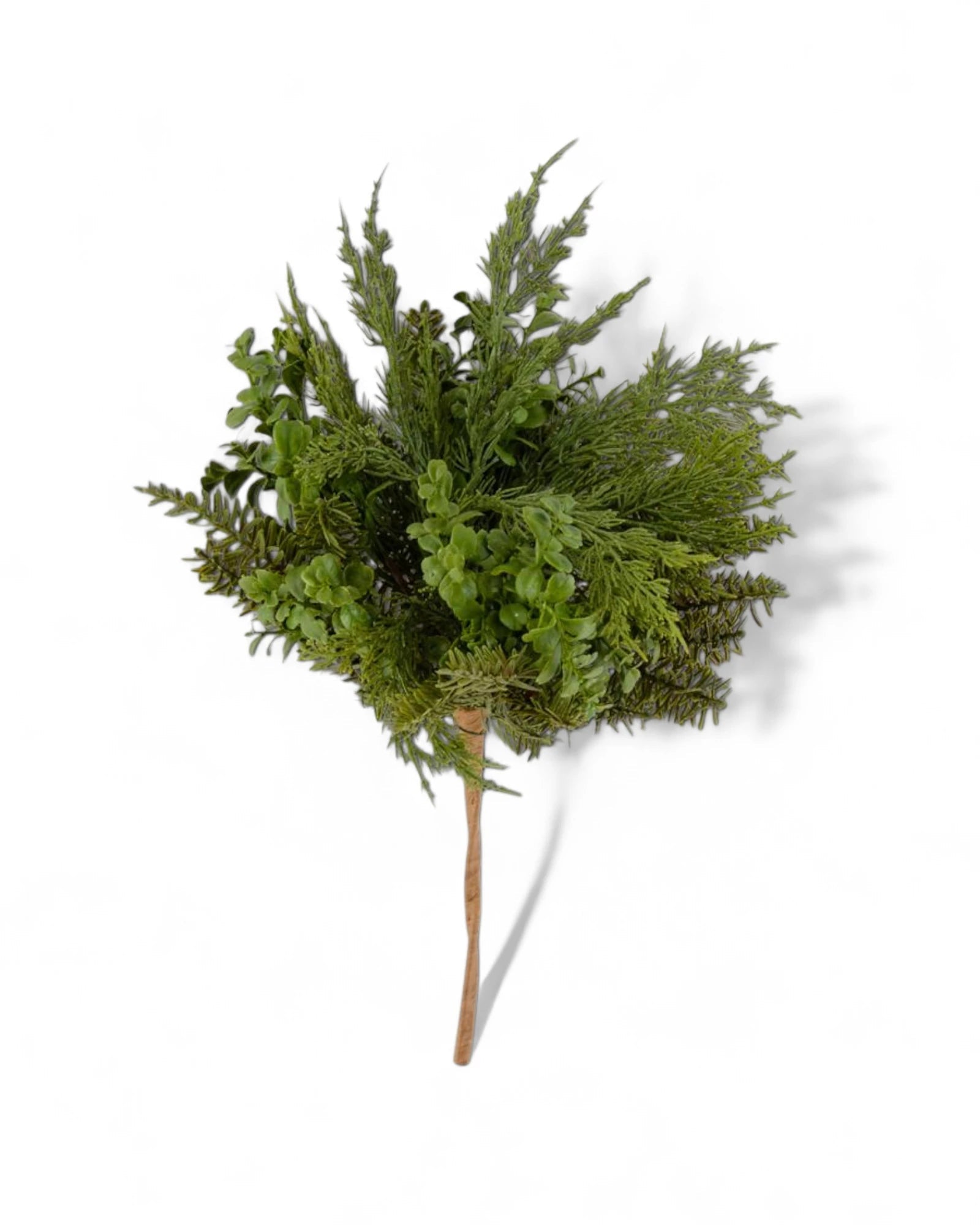 20 Inch Real Touch Boxwood and Mixed Pine Bush