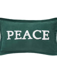 Christmas Peace Green Throw Pillow