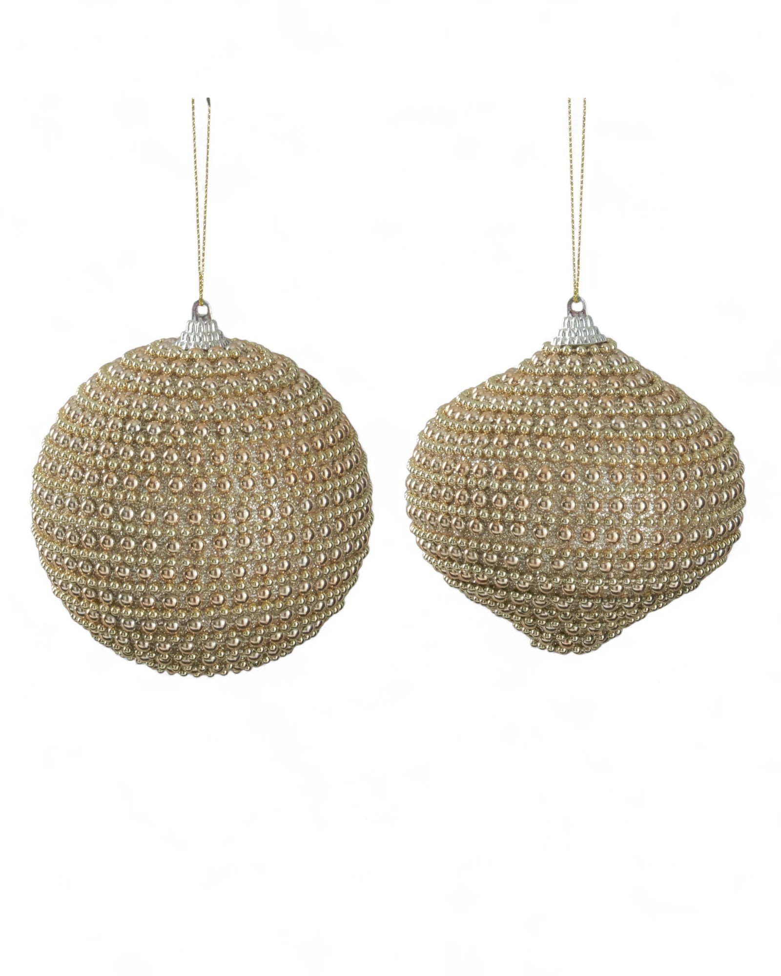 Set of 2 White Pearl Ornaments
