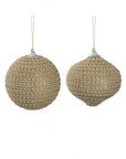 Set of 2 White Pearl Ornaments