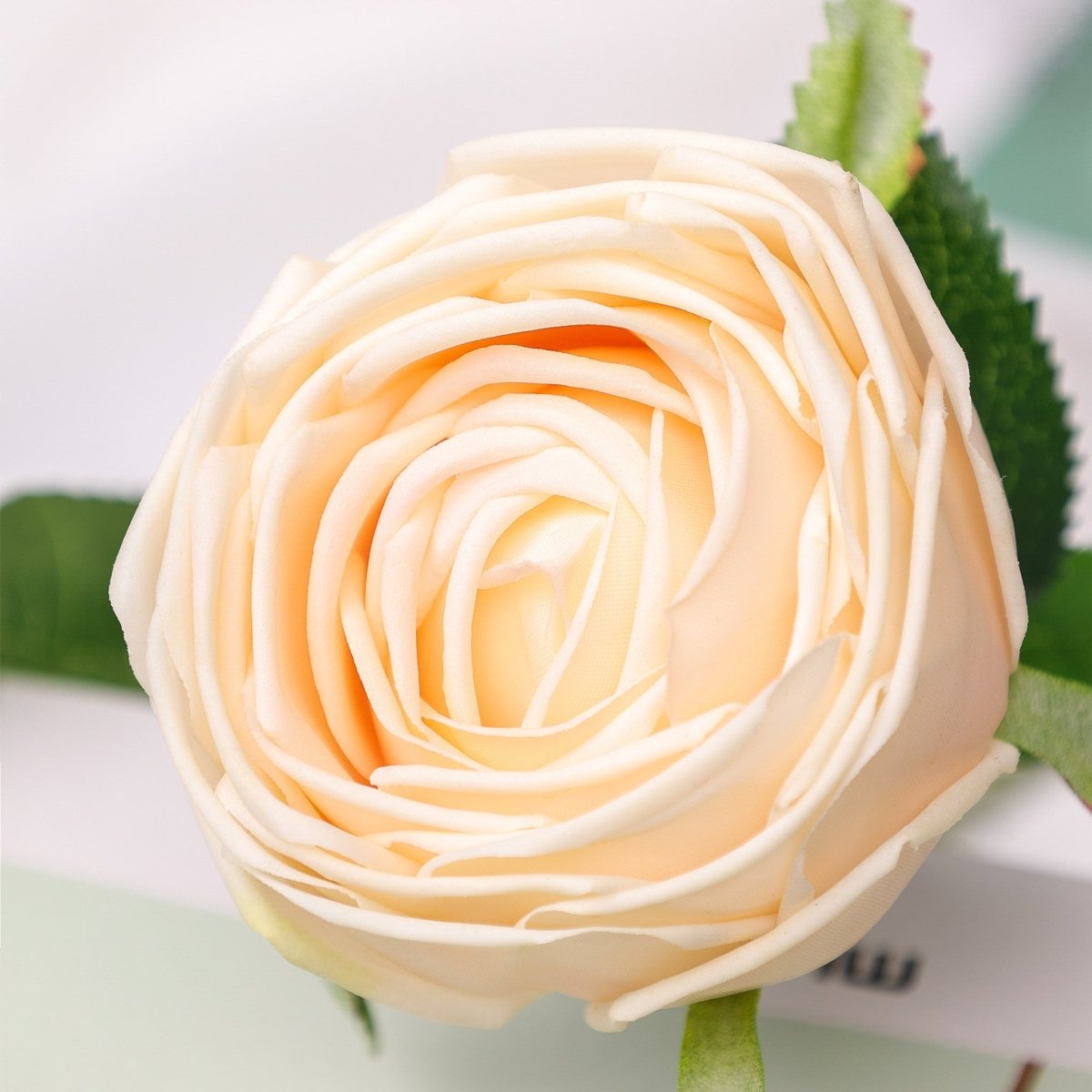 Real Touch Garden Rose - Champagne 17 Inch