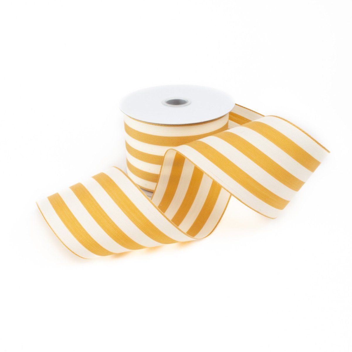 Ribbon - Woven Striped Honey 2.5" X 10 Yards