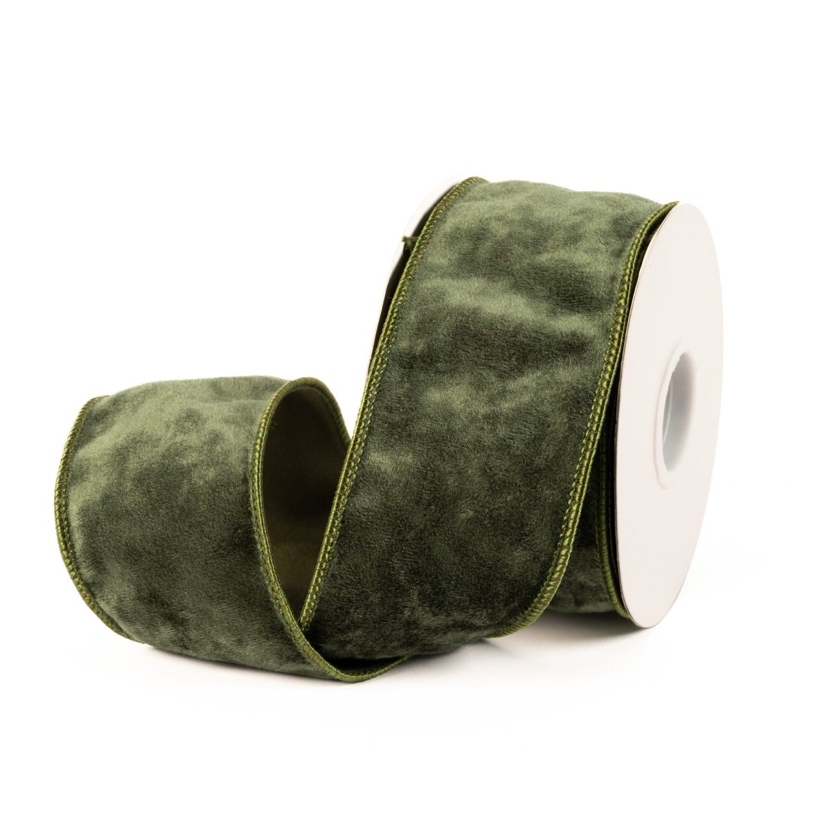 Velvet Ribbon 2.5" X 10 Yd - Forest Green