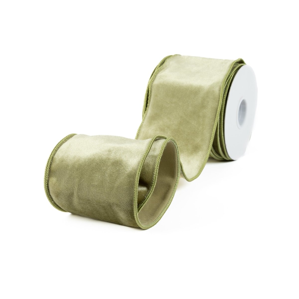 Velvet Ribbon 4" X 10 Yd - Moss