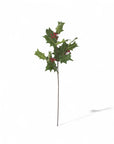 30 Inch Holly w/Red Berry Stem